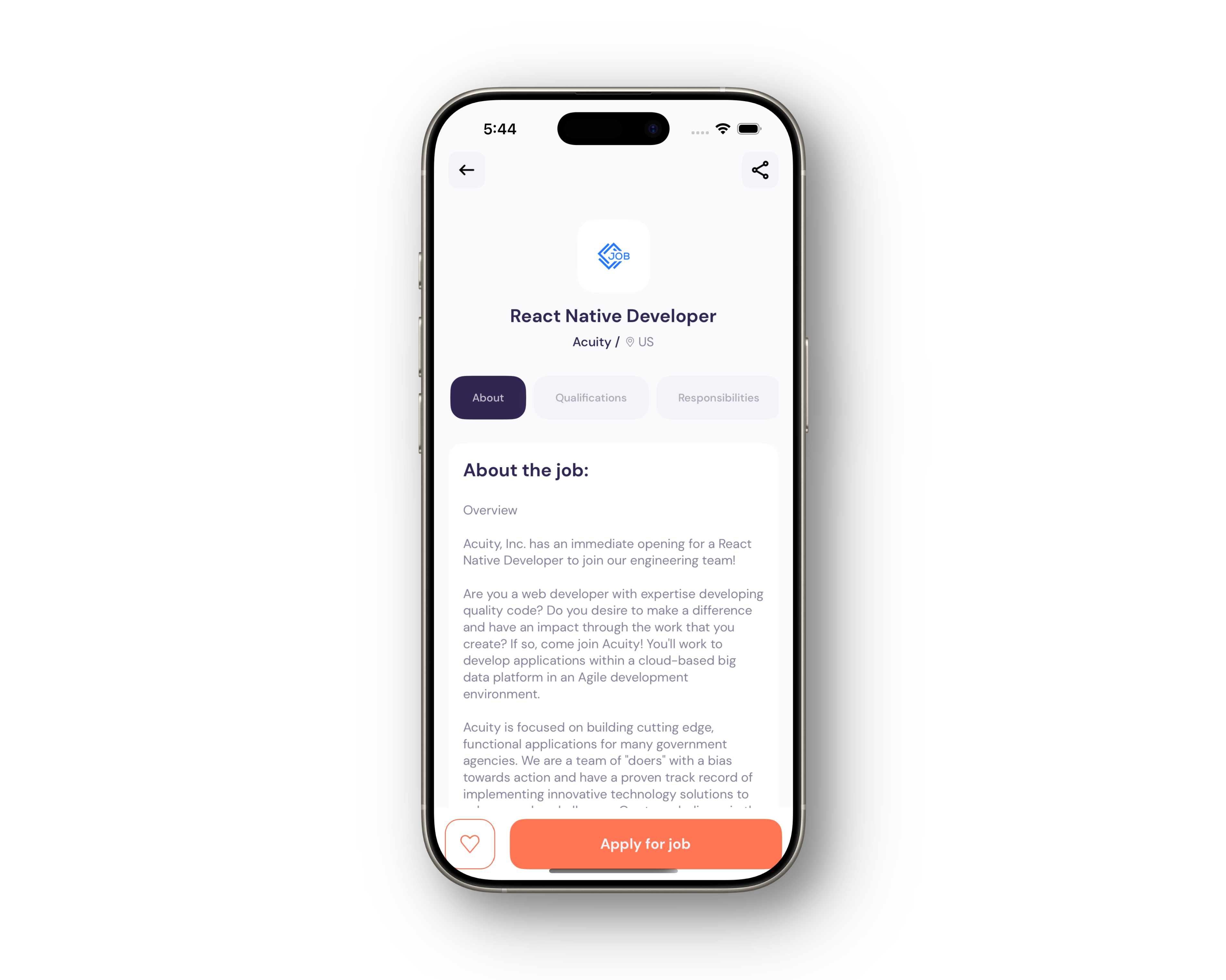 JobHunt Mobile: Cross-platform Job Search Application